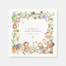 Guardanapos de papel para festa de baby shower com