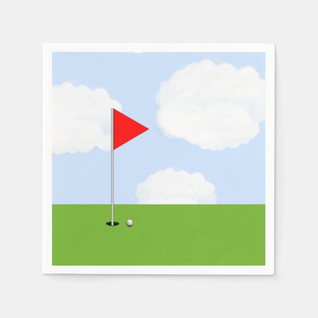 Guardanapos de papel para festa de golfe (Frente)