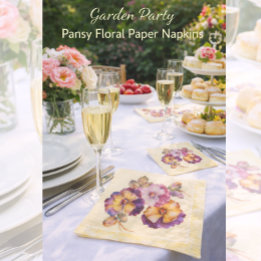 Guardanapos de papel para festa de jardim floral d