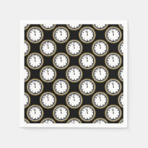 guardanapos de papel para festas de relógio de vés