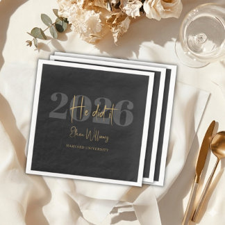Guardanapos de papel para formatura Modern Black G