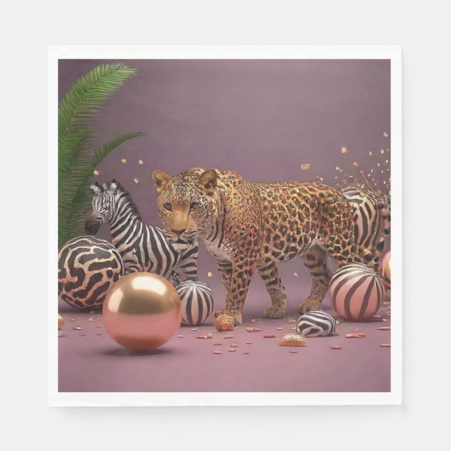 guardanapos de papel para impressão de animais (Frente)