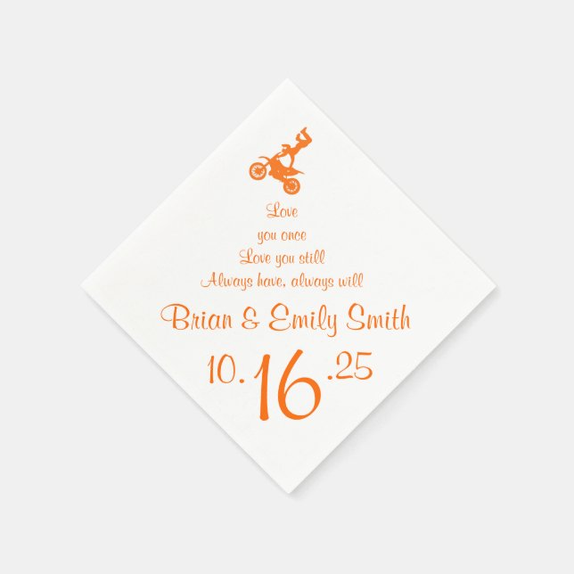 Guardanapos de papel para motocross em laranja per (Canto)