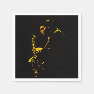 Guardanapos de papel para músico de saxofone blues