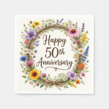 Guardanapos de papel para o 50º aniversário, 50 an