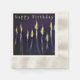 Guardanapos de papel para velas de aniversário