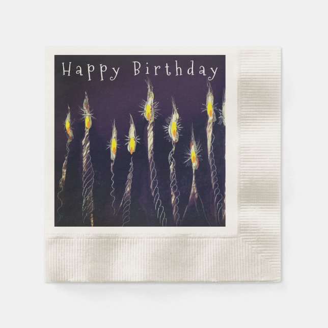 Guardanapos de papel para velas de aniversário (Frente)
