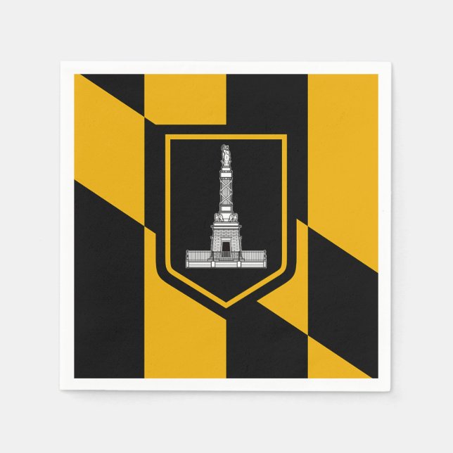 Guardanapos de papel patrióticos com bandeira de B (Frente)