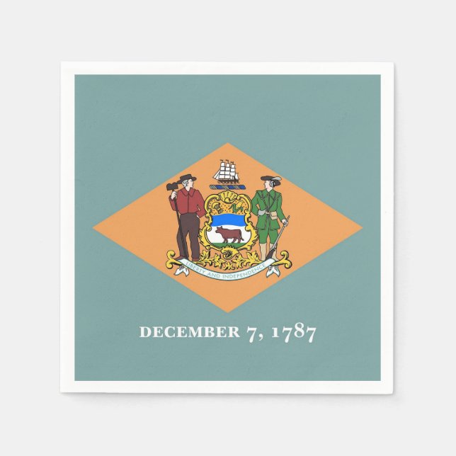 Guardanapos de papel patrióticos com bandeira de D (Frente)