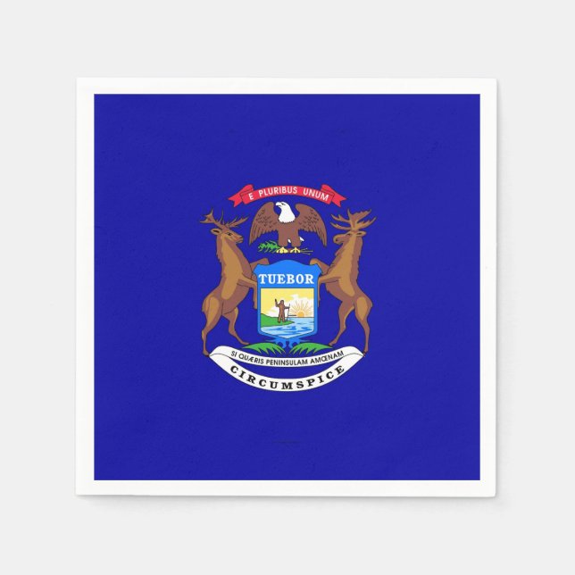 Guardanapos de papel patrióticos com bandeira de M (Frente)