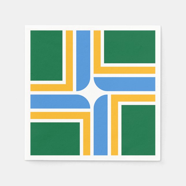 Guardanapos de papel patrióticos com bandeira de P (Frente)