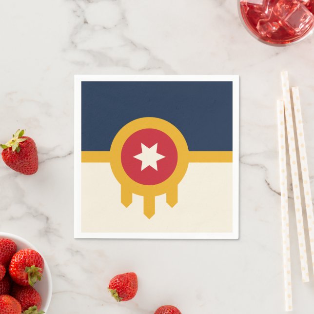 Guardanapos de papel patrióticos com bandeira de T (Insitu)