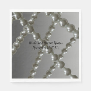 Guardanapos de papel Pearl Strings para casamento