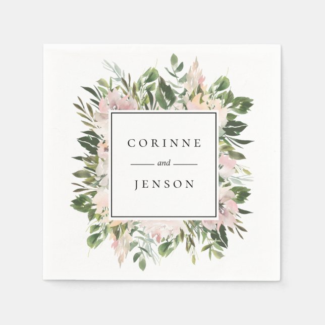 Guardanapos de papel personalizados com folhagem f (Frente)