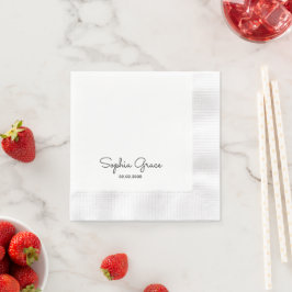 Guardanapos de papel personalizados com nome minim