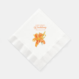Guardanapos de papel personalizados, cor de laranj