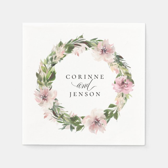 Guardanapos de papel personalizados Dusty Mauve Bo (Frente)