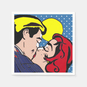 Guardanapos de Papel Pop Art Felizes para Sempre
