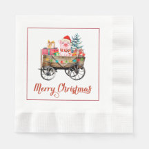 Guardanapos de Papel Porco de Natal