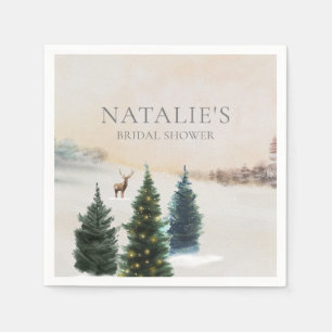 Guardanapos de papel Rustic Winter Woodland Bridal