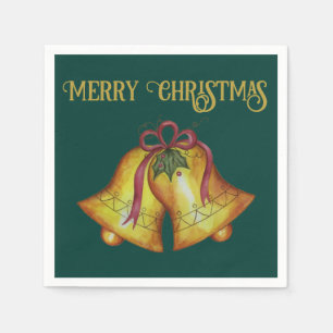 Guardanapos de papel sinos de Natal vintage