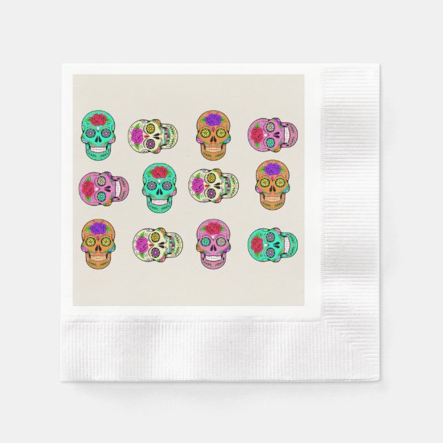 Guardanapos de Papel Sugar Skulls (Frente)