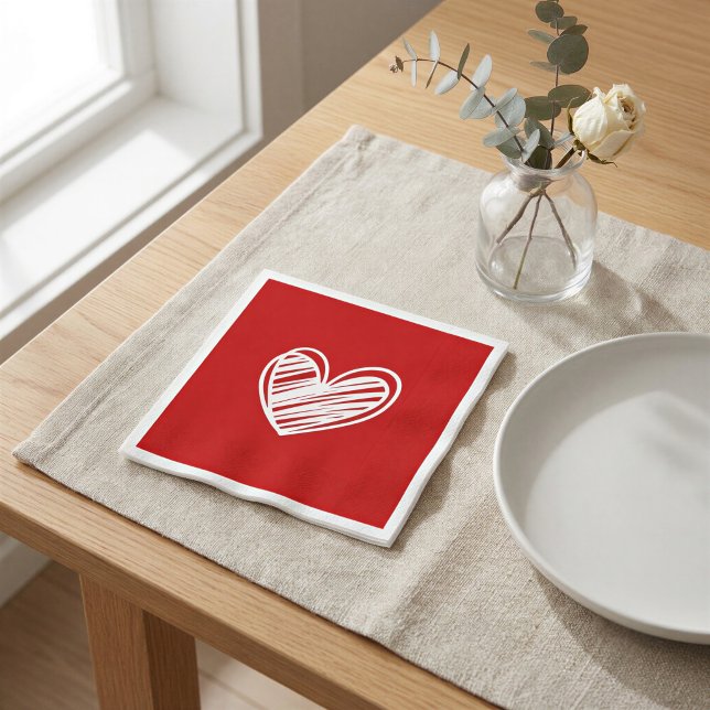 Guardanapos de papel Timeless Red Heart (Criador carregado)