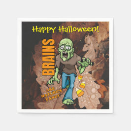 Guardanapos de papel Zombie Halloween personalizáv