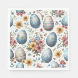 Guardanapos de Páscoa em Xadrez Pastel