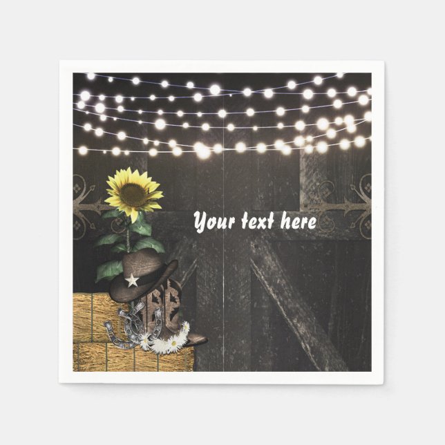 Guardanapos de porta de celeiro rústico country we (Frente)