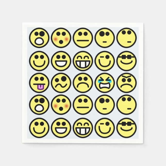 guardanapos de rosto feliz emoticon (Frente)