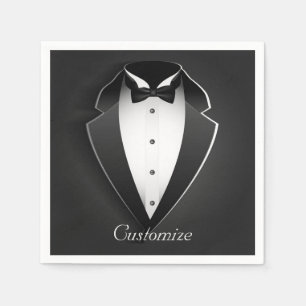 Guardanapos de Tuxedo Personalizados com Classe