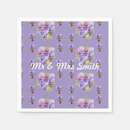 Guardanapos decorativos de poppy desbotado laranja