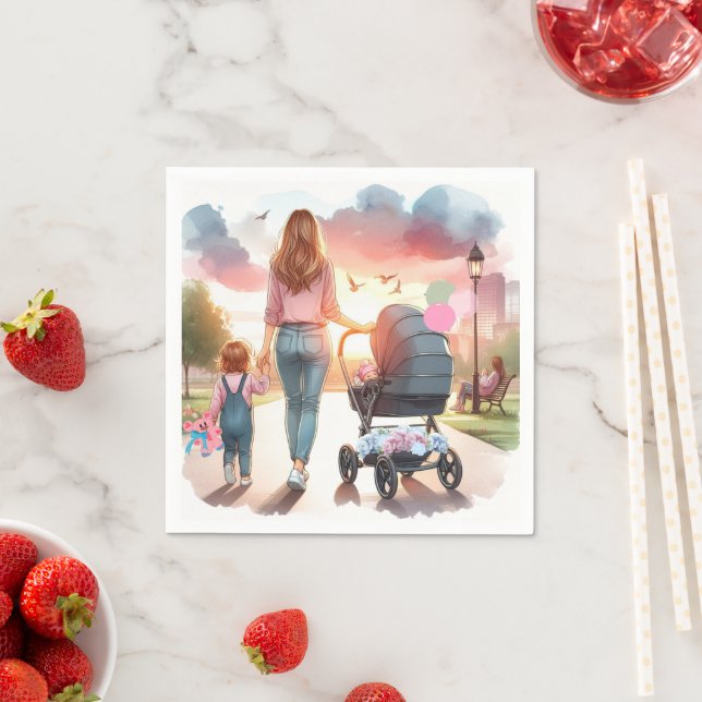 Guardanapos do Dia das Mães e Filhos no Parque (Insitu)