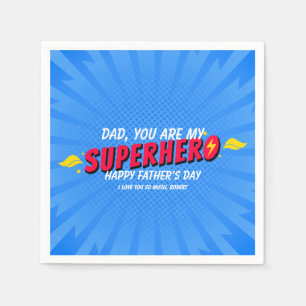 Guardanapos do Dia dos Pais Super-Herói de Quadrin