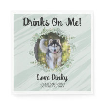 Guardanapos Drinks On Me com foto de seus animais