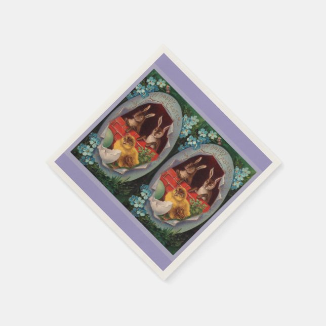 Guardanapos e Pintinhos de papel para Páscoa (Canto)