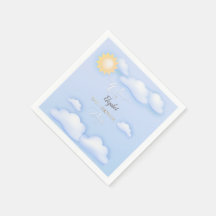 Guardanapos editáveis para festa de chá de fraldas