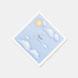 Guardanapos editáveis para festa de chá de fraldas