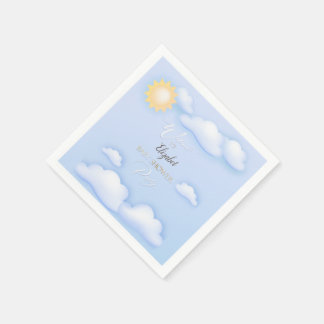 Guardanapos editáveis para festa de chá de fraldas