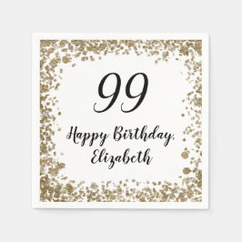 Guardanapos Elegantes de Aniversário de 99 anos Co