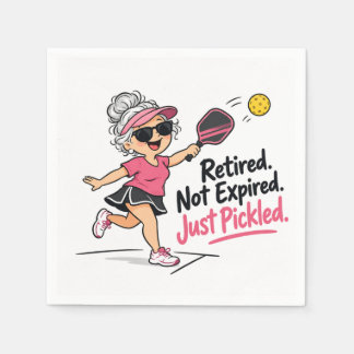 Guardanapos engraçados de pickleball para aposenta