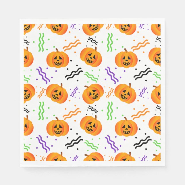 Guardanapos Festivos Jack-O'-Lantern (Frente)