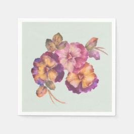 Guardanapos Florais de Aquarela Amor-Perfeito | Ja
