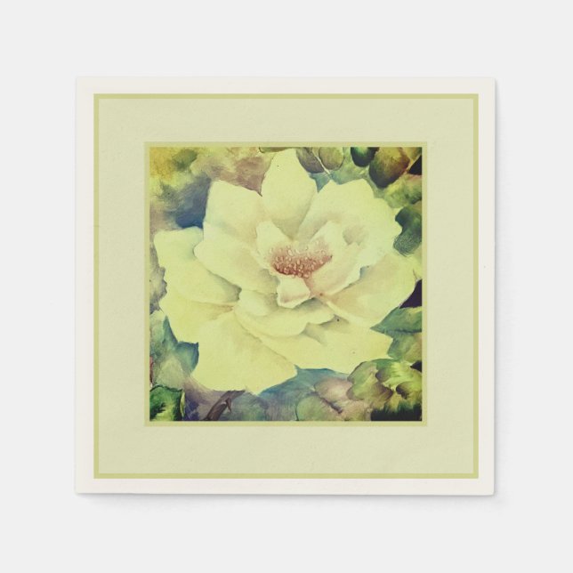 Guardanapos Florais de Aquarela Rosa — Sage & Ivor (Frente)