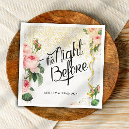 Guardanapos Florais Elegantes para a Noite Anterio