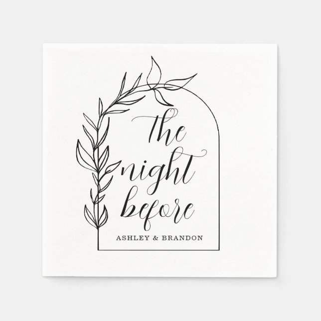 Guardanapos Foliage Minimal The Night Before (Frente)