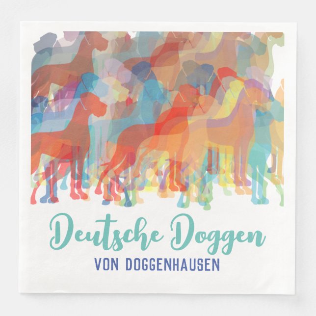 Guardanapos Great Dane Elegantes (Frente)