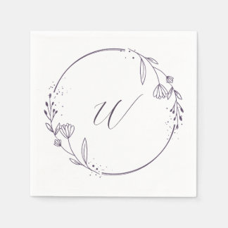 Guardanapos Iniciais da Recepção de Casamento