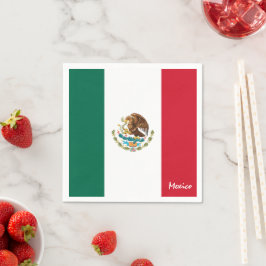 Guardanapos México, festa da bandeira mexicana / f